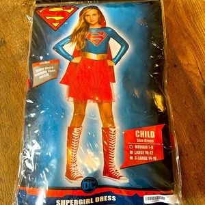 DC Supergirl Dress Medium 7-8 Worn once